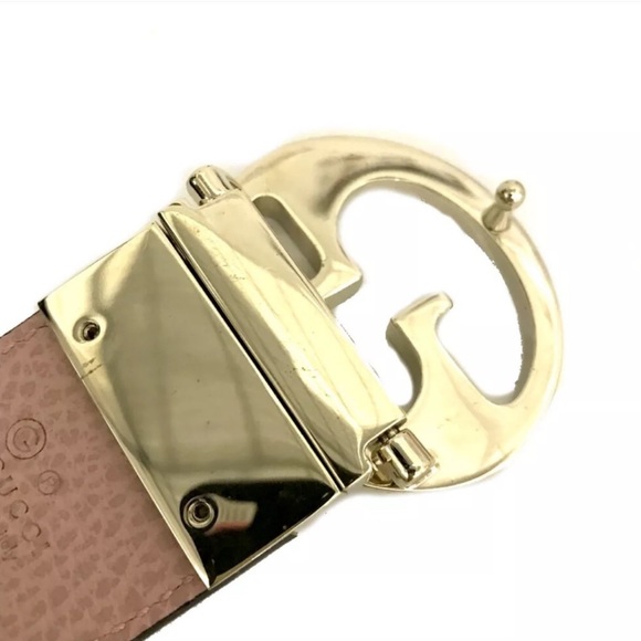 ✨💎GUCCI💎✨REVERSIBLE BLACK AND PINK LEATHER BELT.  SIZE 75/31. W/DUSTY AND GIFT - Picture 4 of 7